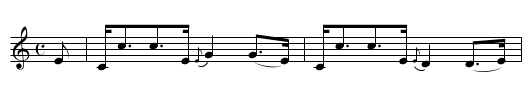 Mrs Young's Strathspey -- Banff - staff notation