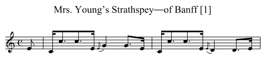Mrs. Young’s Strathspey—of Banff [1] - staff notation