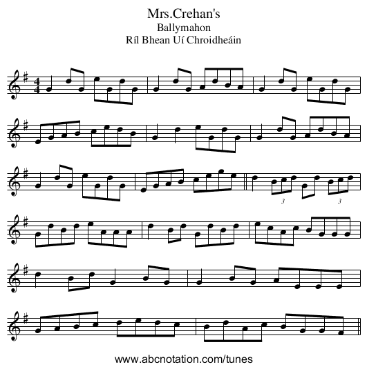Mrs.Crehan's - staff notation