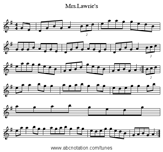 Mrs.Lawrie's - staff notation