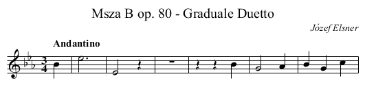 Msza B op. 80 - Graduale Duetto - staff notation