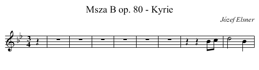 Msza B op. 80 - Kyrie - staff notation