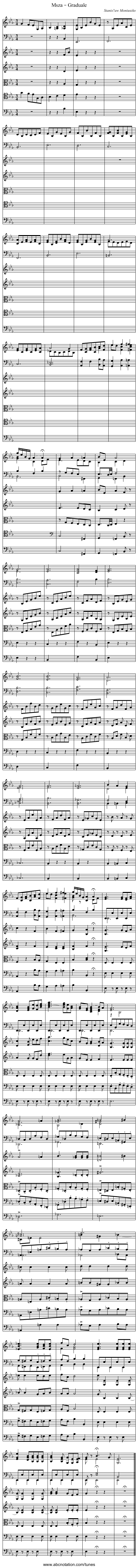 Msza – Graduale - staff notation