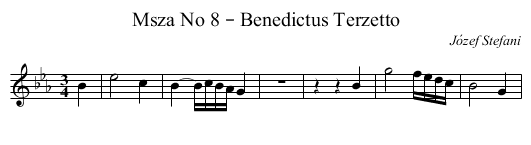 Msza No 8 – Benedictus Terzetto - staff notation