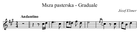 Msza pasterska - Graduale - staff notation