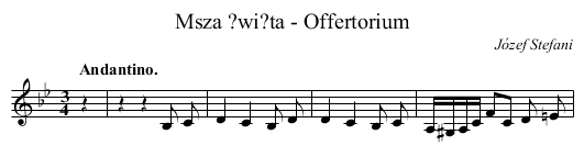 Msza ?wi?ta - Offertorium - staff notation