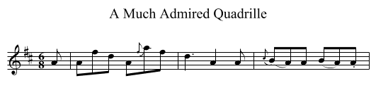 Much Admired Quadrille, A - staff notation