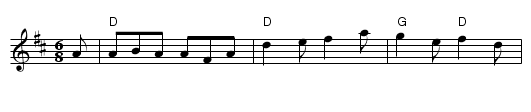 Mucking of Geordie's Byre - staff notation