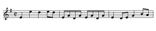 Muddy Creek [1] - staff notation
