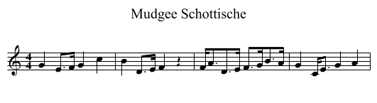 Mudgee Schottische - staff notation