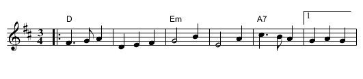 Mudgee Waltz - staff notation