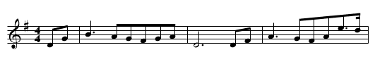 Muede kehrt ein Wanderer zurueck - staff notation