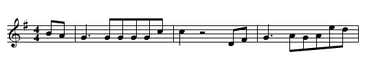 Muede kehrt ein Wandersmann zurueck - staff notation