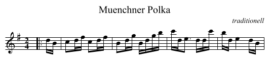 Muenchner Polka - staff notation