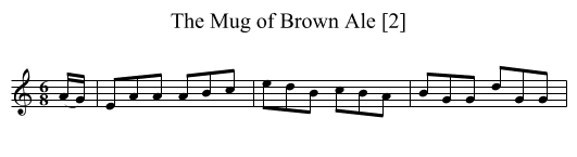 Mug of Brown Ale [2], The - staff notation