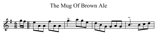Mug Of Brown Ale, The  - staff notation