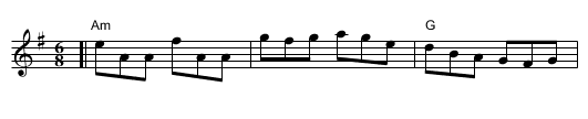 Mug of Brown Ale - staff notation
