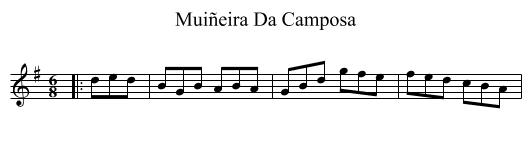 Muiñeira Da Camposa - staff notation