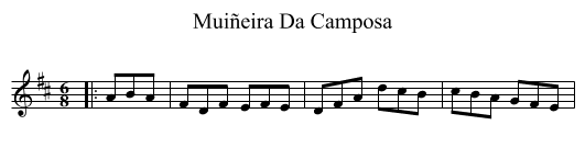 Muiñeira Da Camposa - staff notation