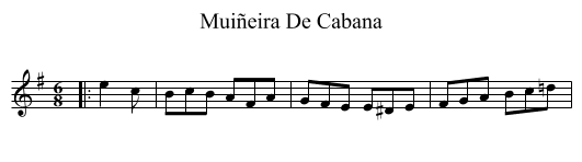 Muiñeira De Cabana - staff notation