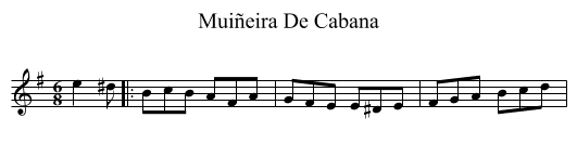Muiñeira De Cabana - staff notation