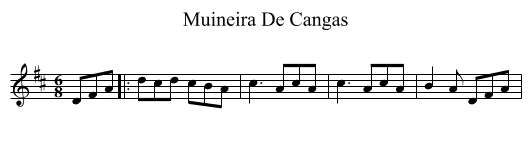 Muineira De Cangas - staff notation