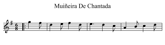 Muiñeira De Chantada - staff notation
