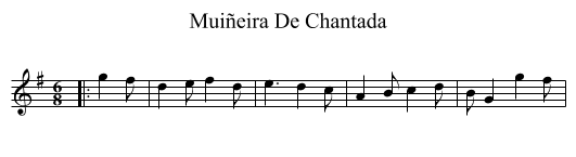 Muiñeira De Chantada - staff notation