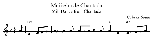 Mui&ntilde;eira de Chantada - staff notation