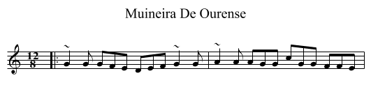 Muineira De Ourense - staff notation