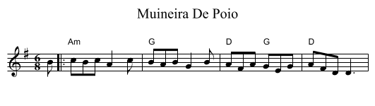 Muineira De Poio - staff notation