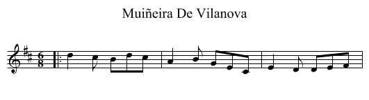 Muiñeira De Vilanova - staff notation