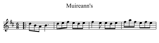 Muireann's - staff notation