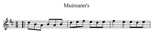 Muireann's - staff notation