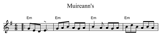 Muireann's - staff notation