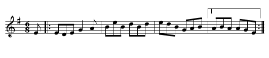 Mulhair's Jig - staff notation