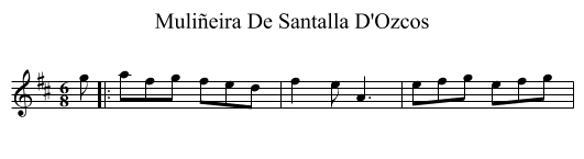 Muliñeira De Santalla D'Ozcos - staff notation