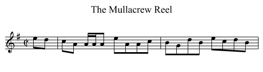Mullacrew Reel, The - staff notation