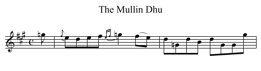 Mullin Dhu, The - staff notation