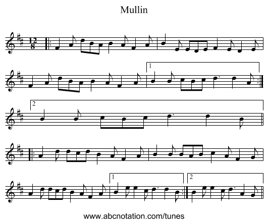 Mullin - staff notation