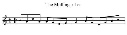 Mullingar Lea, The  - staff notation