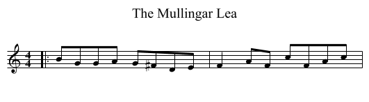 Mullingar Lea, The  - staff notation