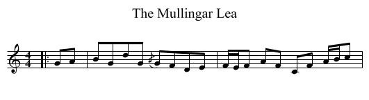 Mullingar Lea, The  - staff notation