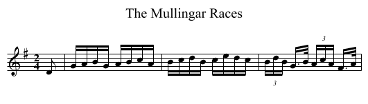 Mullingar Races, The - staff notation