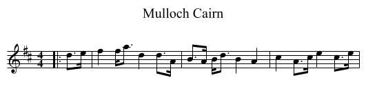 Mulloch Cairn - staff notation