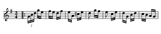 Mulqueeney's hornpipe - staff notation