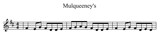 Mulqueeney's - staff notation