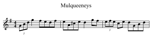 Mulqueeneys - staff notation