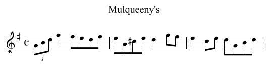 Mulqueeny's - staff notation