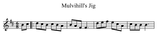 Mulvihill's Jig - staff notation